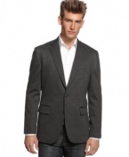 With a sophisticated charcoal style, this blazer from Bar III steps up your dresswear game.