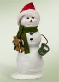 Snowman with Santa Hat