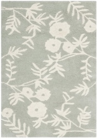 Safavieh SOH774C Soho Collection Handmade New Zealand Wool Area Rug, 5-Feet by 8-Feet, Grey and Ivory