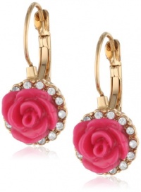 Betsey Johnson Flower Drop Earrings