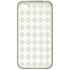 Premium TPU Flexi Argyle Gel Skin for Apple iPhone4, 4th Generation, 4th Gen Flexible See Thru Skin, Smoke Checkers Plaid Print