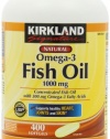 Kirkland  Signature Natural Fish Oil Concentrate with Omega-3 Fatty Acids, 400 Softgels