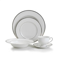 Mikasa Cameo Platinum 40-Piece Dinnerware Set, Service for 8, White