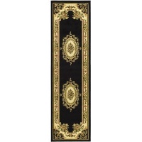 Safavieh Lyndhurst Collection LNH218A Black and Ivory Area Runner, 2-Feet 3-Inch by 8-Feet