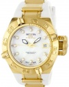 Invicta Women's 0540 Subaqua Noma IV Collection 18k Gold-Plated Stainless Steel and White Polyurethane Watch