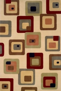 Area Rug 9x13 Rectangle Contemporary Ivory Color - Momeni Elements Rug from RugPal