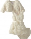 Bonnie Baby Baby-Girls Infant Bonaz Bubble Dress with Jacket, Ivory, 12 Months