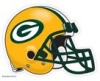 Green Bay Packers 5x6 inch Helmet Color Decal