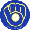 Milwaukee Brewers Official MLB 3 Diameter Vinyl Car Decal by Wincraft