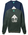 A crew neck classic with a bit of graphic appeal, this LRG number will add a sporty touch to your casual wardrobe.