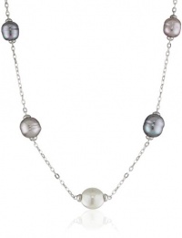 Majorica 17 Baroque and Coin Pearl Illusion Necklace