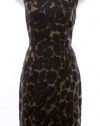 Elie Tahari Molasses 'Emory' Leopard Print Sleeveless Sheath Dress 8