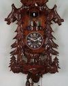 Vivid Large Deer Handcrafted Wood Cuckoo Clock with 4 Dancers Dancing with Music