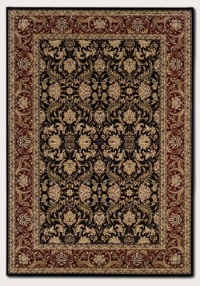 Couristan 6259/2000 Himalaya Isfahan/Ebony-Persian Red 5-Feet 3-Inch by 7-Feet 6-Inch Rug