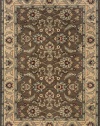 Sphinx Salerno Area Rug 2859D Brown Persian Vines 6' 7 x 9' 6 Rectangle