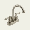 Peerless WAS00X Two Handle Centerset Lavatory Faucet with Drain Assembly, Satin Nickel