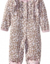 Carter's Watch the Wear Baby-Girls Newborn Kitten Leopard Coverall, Light Pink, 6-9 Months