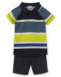 Splendid Littles Boys' Block Stripe Raglan Polo & Short Set - Sizes 3-24 Months