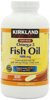 Kirkland  Signature Natural Fish Oil Concentrate with Omega-3 Fatty Acids, 400 Softgels