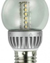 Lights of America 2326LED-LF4-24 2-Watt Power LED G16 Globe Bulb, Bright White