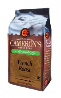 CAMERON'S Decaf Whole Bean Coffee, French Roast, 10-Ounce