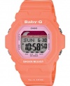 Casio Ladies Baby-G G-Lide Orange Sherbet - Tide Graph - Pink Reverse LCD