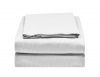 Alok International 500-110017 500 Thread Count Tuxedo Stripe Cotton Sheet Set, King, White