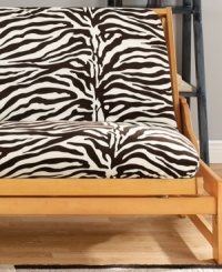 Let the ultra-soft look and feel of this velvet zebra print futon cover update your futon like a second skin! Crafted by Sure Fit, this futon slipcover features a hidden back zipper for a sleek appearance that also makes it effortless to clean.