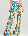 Spring's floral trend abounds on these Alice + Olivia pants, rendered in an exaggerated, wide-leg silhouette for statement-making style at its finest. Keep all eyes on this prize and partner the look with a simple silk blouse.