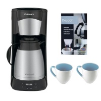 Cuisinart DTC-975BKN DTC975BKN 12 Cup Programable Thermal Coffeemaker(Black) with Cuisinart Grind Central Coffee Grinder and Two Handy Glass Coffee Mug