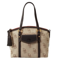 Dooney & Bourke Signature Jacquard Front Pocket Satchel, Black