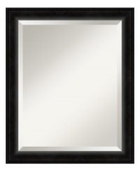 Defy decorating trends with the Madison wall mirror. Deep bevels separate reflection from the satin black frame, altogether a clean, timeless look that's well-tailored for the home office, master bedroom or living room wall.