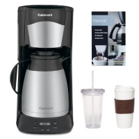 Cuisinart DTC975BKN 12 Cup Programable Thermal Coffeemaker in Black + 2-Pack Coffee Mug & Iced Beverage Cup + Accessory Kit