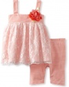 Sweet Heart Rose Baby-Girls Infant Lace Bike Short Set, Coral, 18