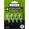 Moonrays 95503 Wedge Base Light Bulbs, 4-Pack, Clear, 4-Watt