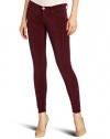 Hudson Women's Krista Velvet Skinny Jean, Bordeaux, 25