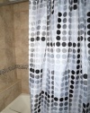 Very Nice Polyester Shower Curtain Shower Curtain with 12 Hooks 72 X 72 (MULTI-COLOR CIRCLES DESIGN)