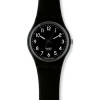 swatch Women's GB247 Quartz Black Dial Luminous Plastic Watch