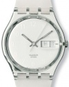 Swatch Women's GK733 Quartz White Dial Plastic Date  Watch