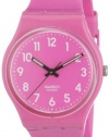 Swatch Women's GP128 Quartz Plastic Pink Dial Watch