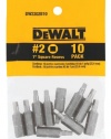 DEWALT DW2202B10 #2 Square Recess 1-Inch Bit Tip (10-Pack)