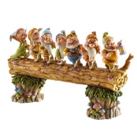 Disney Traditions by Jim Shore 4005434 Seven Dwarfs Walking Over Fallen Log Figurine 8-1/4-Inch