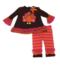 Rare Editions Baby-Girls Sparkling Turkey Tunic Legging Set 18M (F875193)