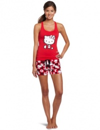 Hello Kitty Women's Short Set, Red, Medium