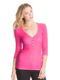 GUESS Sophia Three-Quarter Sleeve Henley