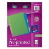 Avery Plastic Preprinted Tab Dividers, 8.5 x 11 Inches, A-Z Tab, Multi-Color Tab, 1 Set (11330)