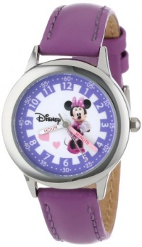 Disney Kids' W000039 Minnie Mouse Stainless Steel Time Teacher Watch