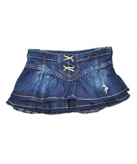 Baby Phat - Kids Girls 2-6x Denim Skirt, Dark Wash, 5