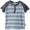 Splendid Littles Baby-Boys Infant Jasper Short Sleeve Raglan Henley, Sky, 18-24 Months