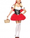 Leg Avenue Women' S Racy Red Riding Hood Tutu Peasant Dress With Attached Hoo...